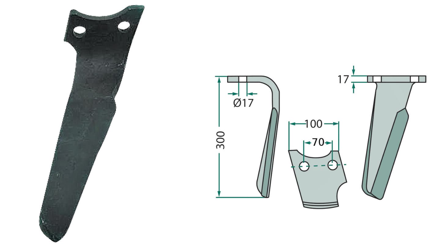Nož rotobrane DESNI - neoriginal — OE KE1306